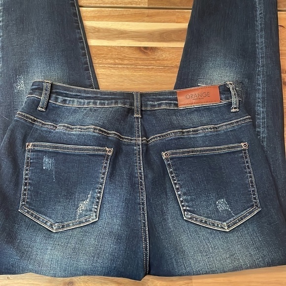 Orange Fashion Village High Rise Distressed Jeans - Picture 7 of 8